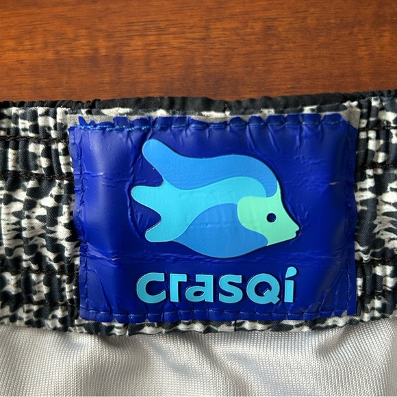 Crasqi Black 5” Swim Trunks Shorts - Picture 6 of 12